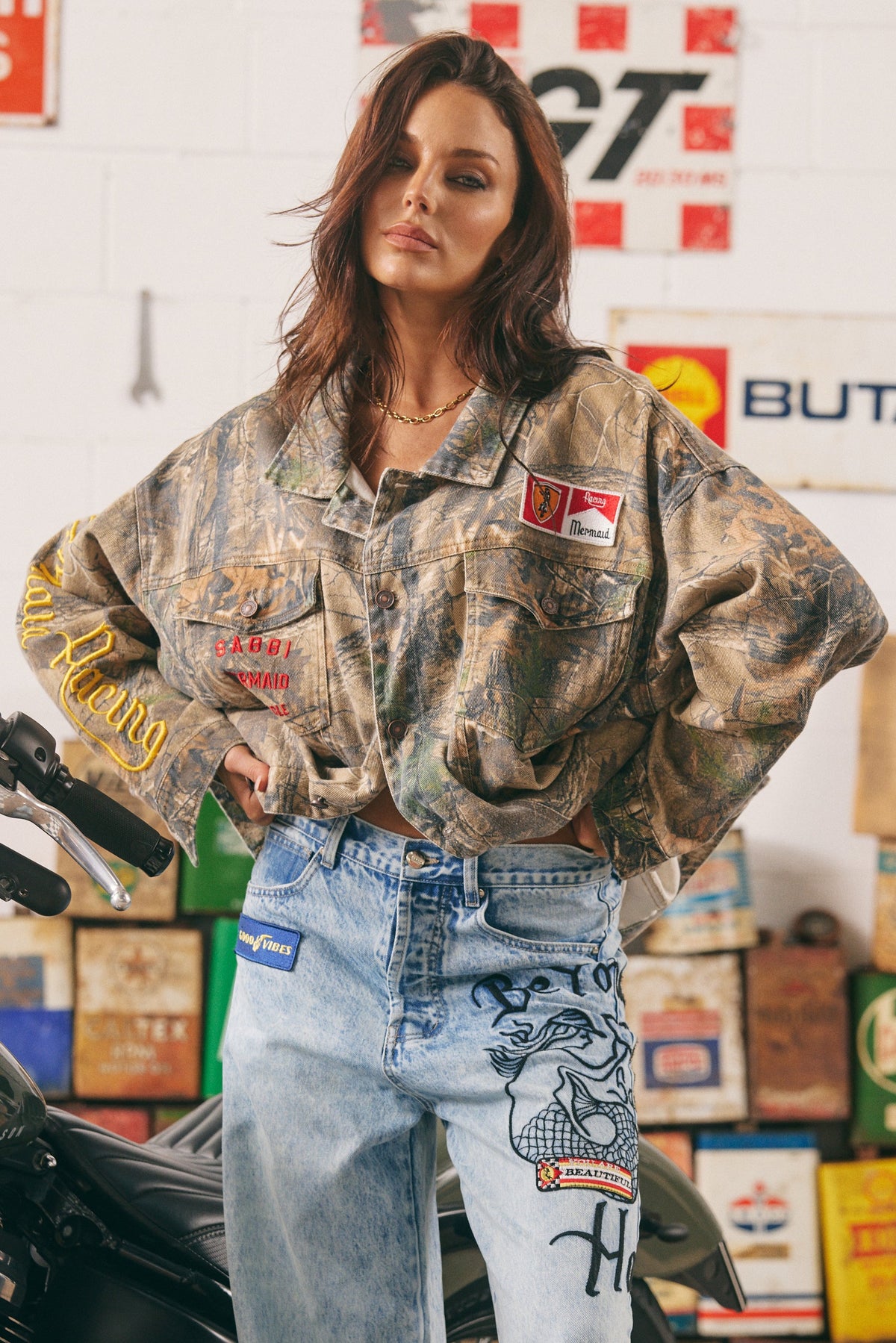 SABBI THE MERMAID WANDERING JACKET - TREE CAMO