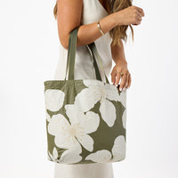 ALOHA COLLECTION REVERSIBLE TOTE / MARKETSTRIPE / OLIVE SANDSTONE