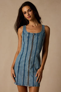 LEVIS SEAMED ZIP DRESS - SHADOW WORK 0001