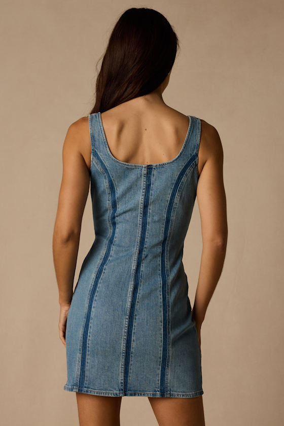 LEVIS SEAMED ZIP DRESS - SHADOW WORK 0001