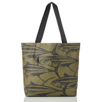 ALOHA COLLECTION REVERSIBLE TOTE / AHI / OLIVE BLACK