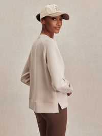 VARLEY ZOSIA CREW NECK ACTIVE SWEATER - SILVER GREY VAR02876
