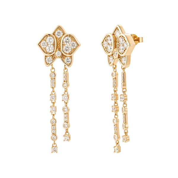 LOVE ME KNOT ORCHID GLACIENNE EARRING