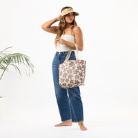 ALOHA COLLECTION REVERSIBLE TOTE / CABANA / AFFOGATO SANDSTONE