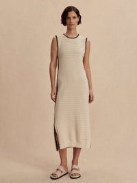VARLEY DWIGHT TANK KNIT DRESS - BIRCH