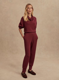 VARLEY SLIM CUFF PANT 27.5" - NEW MAROON