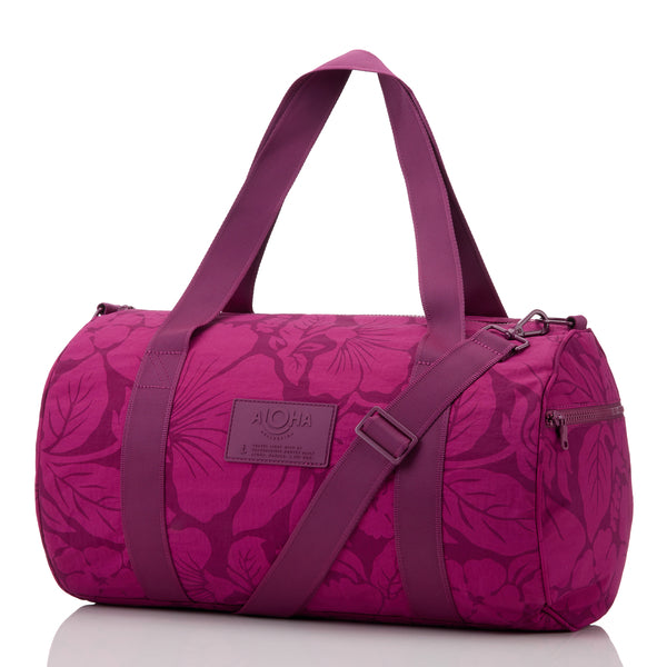 ALOHA COLLECTION SPORTY DUFFLE / HEIPUA / PLUM