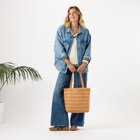 ALOHA COLLECTION REVERSIBLE TOTE / SWOOSH / HEY GIRL TAN