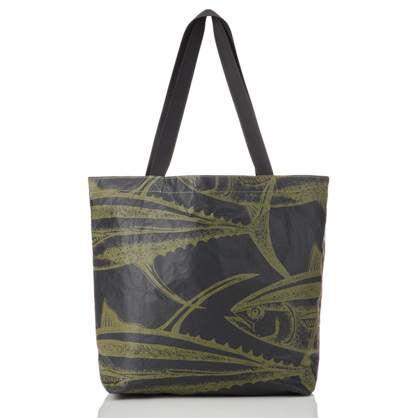 ALOHA COLLECTION REVERSIBLE TOTE / AHI / OLIVE BLACK