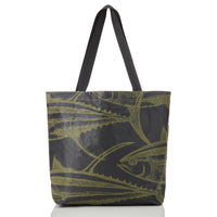 ALOHA COLLECTION REVERSIBLE TOTE / AHI / OLIVE BLACK