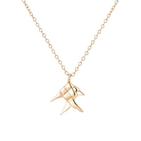 LOVE ME KNOT WEAVE FISH NECKLACE - GOLD PLATED