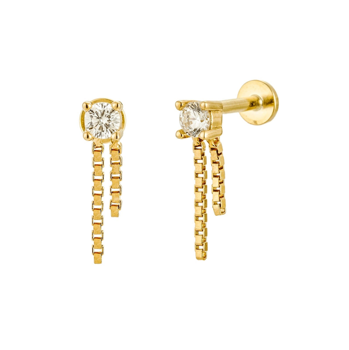 LOVE ME KNOT CZ BOX DANGLE FLAT BACK - SINGLE