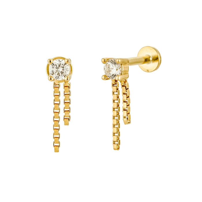 LOVE ME KNOT CZ BOX DANGLE FLAT BACK - SINGLE