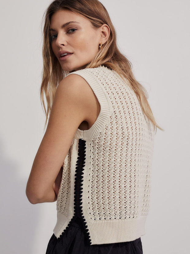 VARLEY DELANEY KNIT VEST - BIRCH