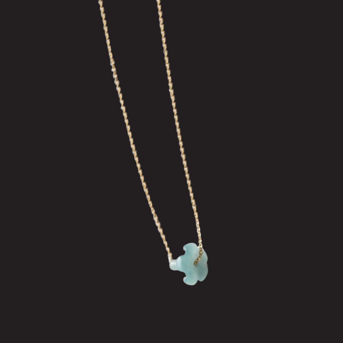 LOVE ME KNOT CLASSIC MINI PUAKENIKENI JADE NECKLACE - GREEN