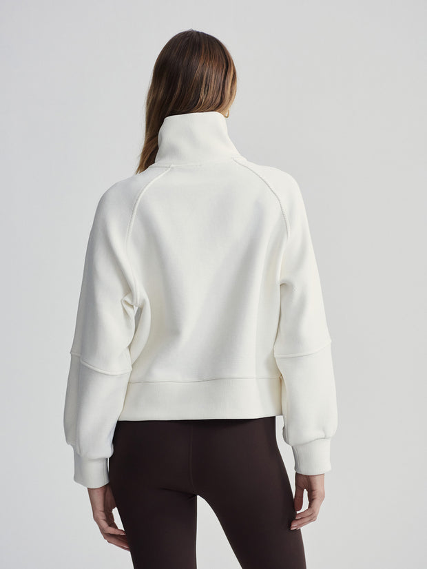 VARLEY MILANO HALF ZIP SWEAT - IVORY