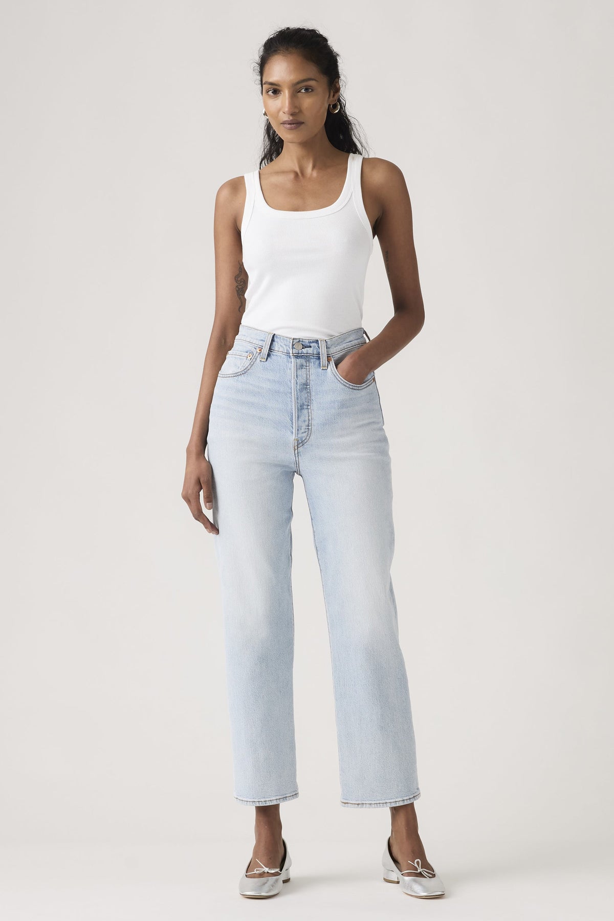 LEVIS RIBCAGE STRAIGHT ANKLE WOMENS JEANS - FILTER HER 0282