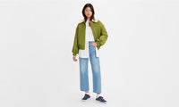 LEVIS RIBCAGE STRAIGHT ANKLE WOMENS JEANS - IN THE MIDDLE LIGHT WASH 0130