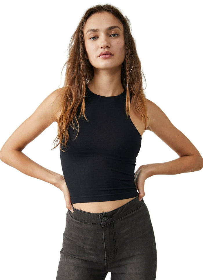 FREE PEOPLE INTIMATES CLEAN LINES CAMI - BLACK 1502