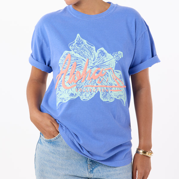 ALOHA COLLECTION TEE / ALOHA WORLD TOUR / BLUE