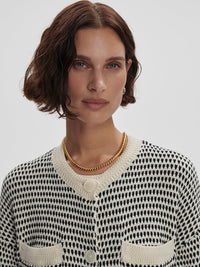 VARLEY TIDEWELL TEXTURED KNIT JACKET - BIRCH MULTI STITCH