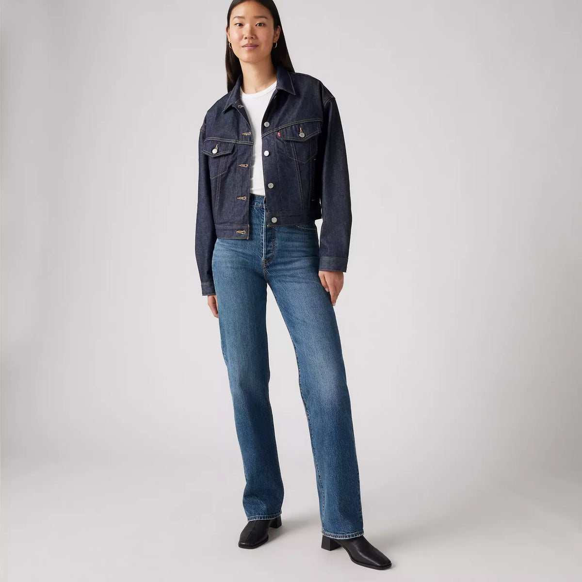LEVI'S RIBCAGE FULL LENGTH JEANS - VALLEY VIEW 0007