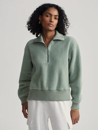 VARLEY ROSELLE HALF ZIP FLEECE - LILY PAD
