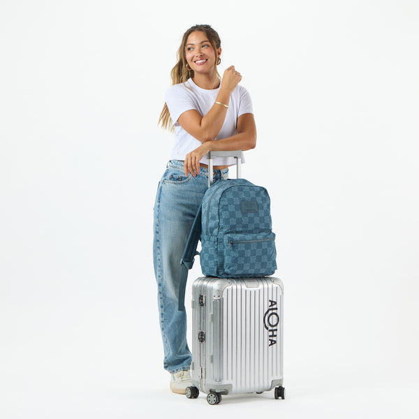 ALOHA COLLECTION KEEP IT LIGHT BACKPACK / PUA CHECK / SLATE