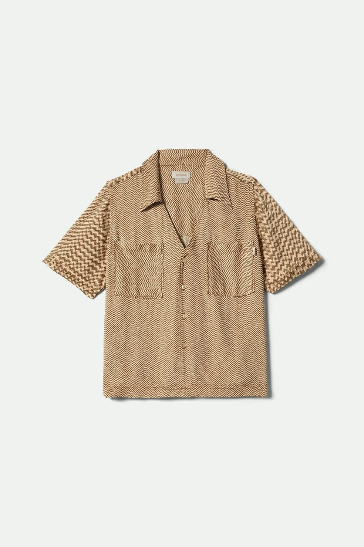BRIXTON HUDSON LOUNGE SHIRT - WASHED COPPER/WHITE CAP