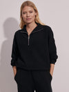 VARLEY HAWLEY HALF ZIP SWEAT - BLACK