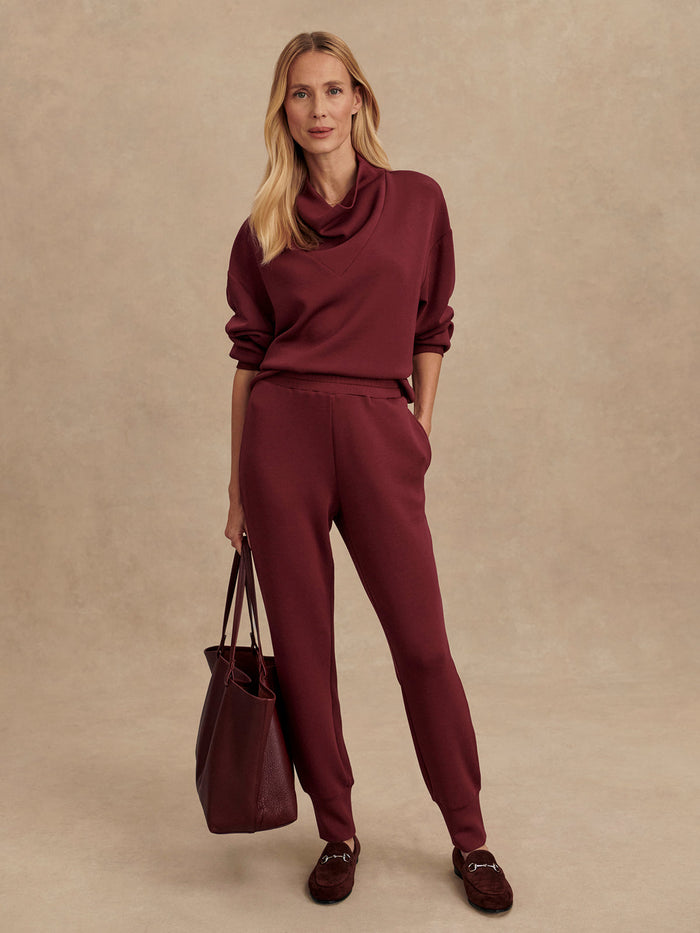 VARLEY SLIM CUFF PANT 27.5" - NEW MAROON