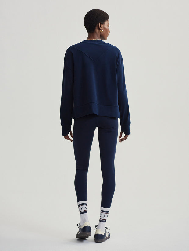 VARLEY HORTON SIDE ZIP MIDLAYER - DARK SAPPHIRE DAR