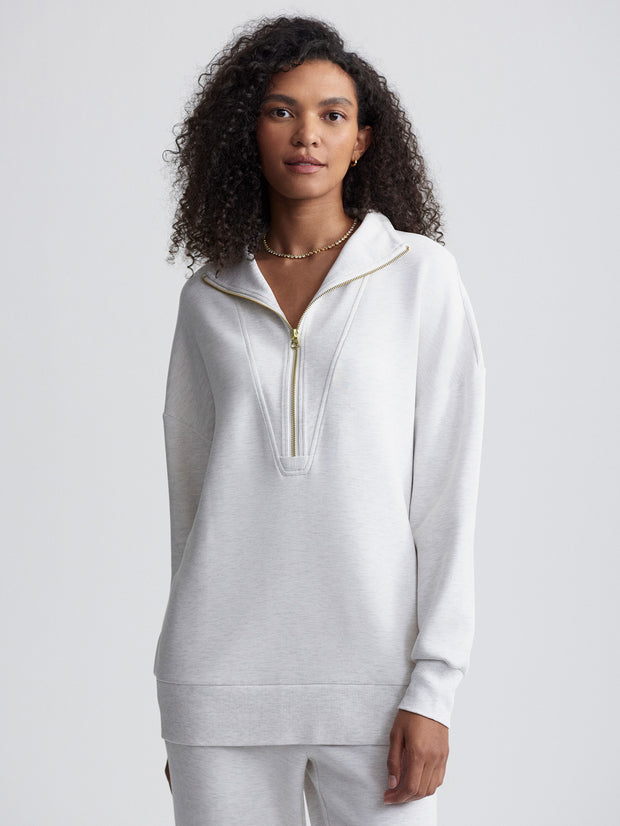 VARLEY MASIE LONGLINE SWEAT - IVORY