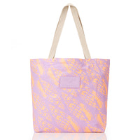 ALOHA COLLECTION REVERSIBLE TOTE / MITER LINEUP / NECTARINE LAVENDER