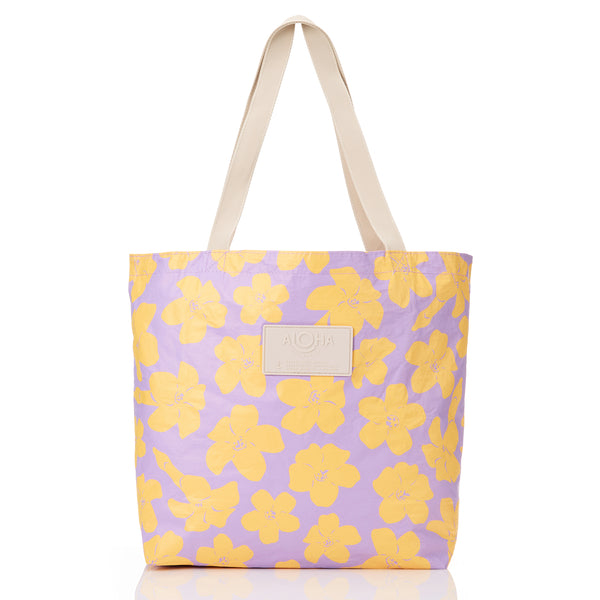 ALOHA COLLECTION REVERSIBLE TOTE / PUAKENIKENI BUDS / UBE