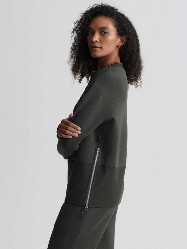 VARLEY LOWRY LONGLINE  SWEAT - OLIVE MARL