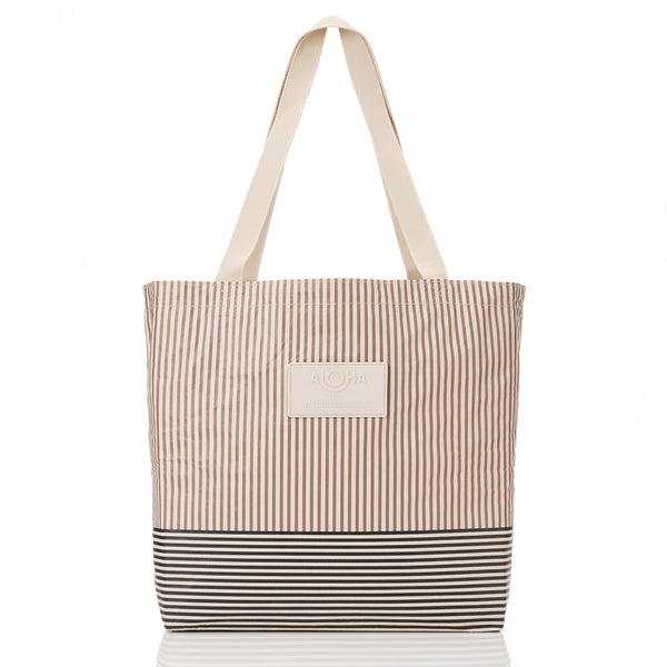 ALOHA COLLECTION REVERSIBLE TOTE / CABANA / AFFOGATO SANDSTONE