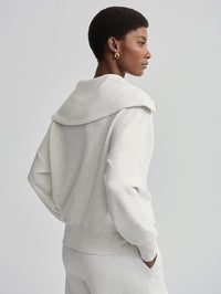 VARLEY CATHERINE HALF ZIP SWEAT - IVORY MARL