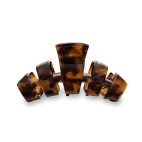 TELETIES HAIR CLIPS MEDIUM - CLASSIC TORTOISE