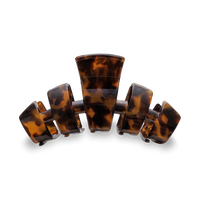 TELETIES HAIR CLIPS LARGE - CLASSIC TORTOISE