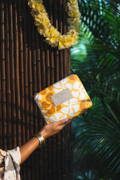 ALOHA COLLECTION SMALL / FUNKY PLUMERIA / HONEY