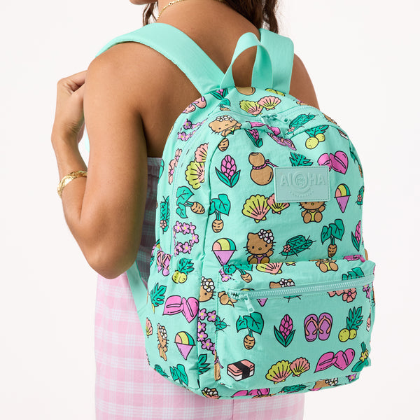 hello kitty hawaiian backpack Loungefly and Mimmy Cosplay Mini vRare Exclusive With a padded laptop sleeve Aloha Hello Kitty Backpack |