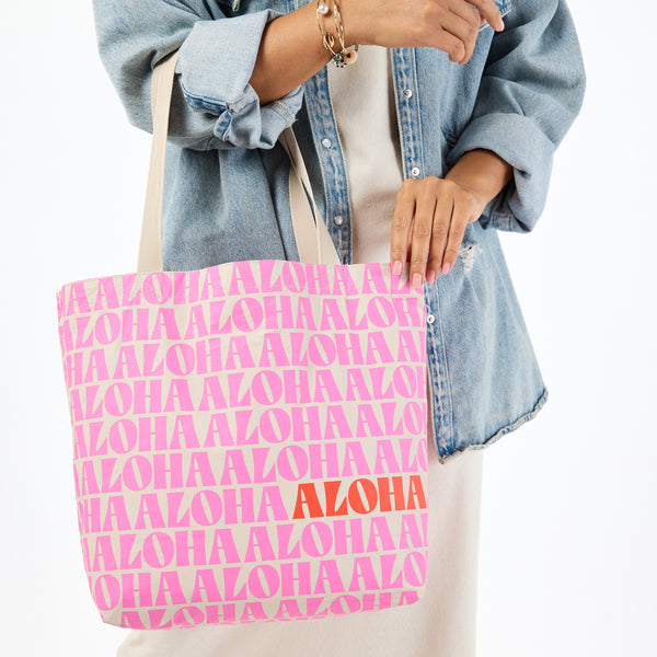 ALOHA COLLECTION REVERSIBLE TOTE / SALINA / FRUIT PUNCH SANDSTONE