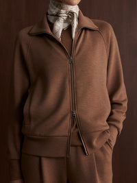VARLEY TYDE ZIP-THORUGH SWEAT - GOLDEN BRONZE MARL