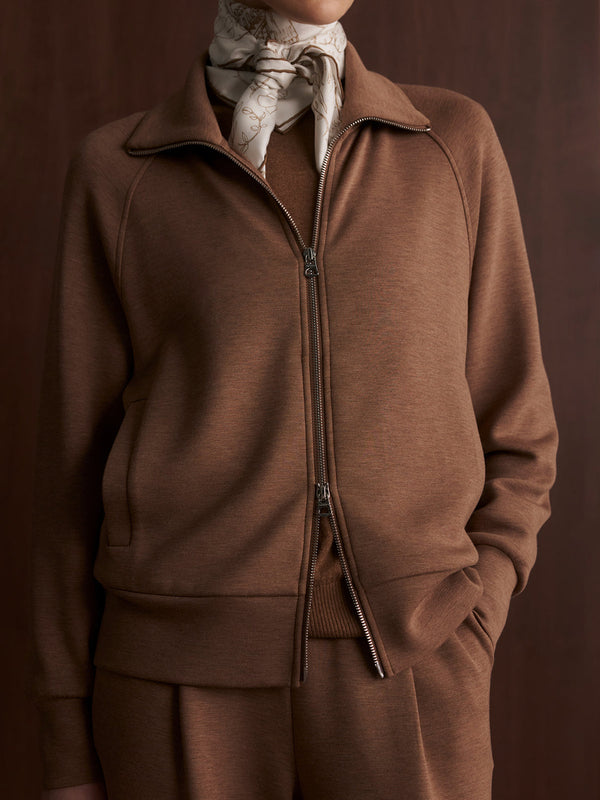 VARLEY TYDE ZIP-THORUGH SWEAT - GOLDEN BRONZE MARL