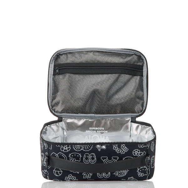 ALOHA COLLECTION LUNCH BOX / HELLO KITTY ALOHA ICONS / WHITE BLACK