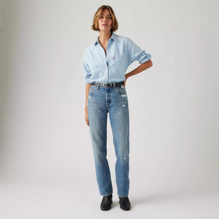 LEVIS 501 '90S WOMENS JEANS - VERIFIED VINTAGE MEDIUM WASH 0064