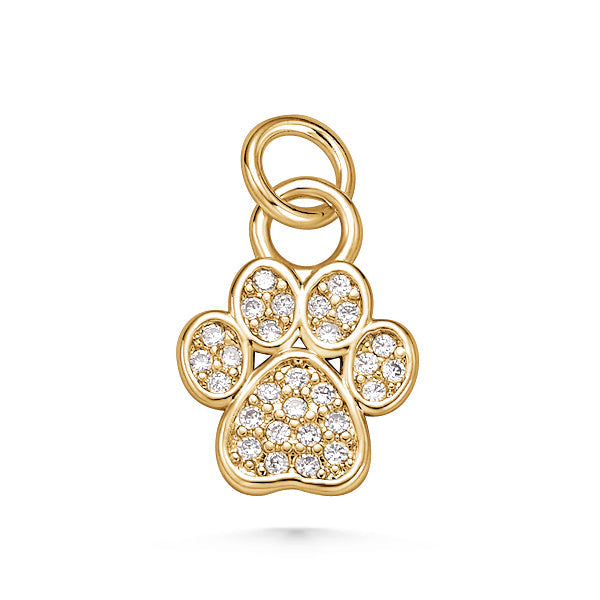 SUNDAY JEWELS CZ DOG PAW CHARM