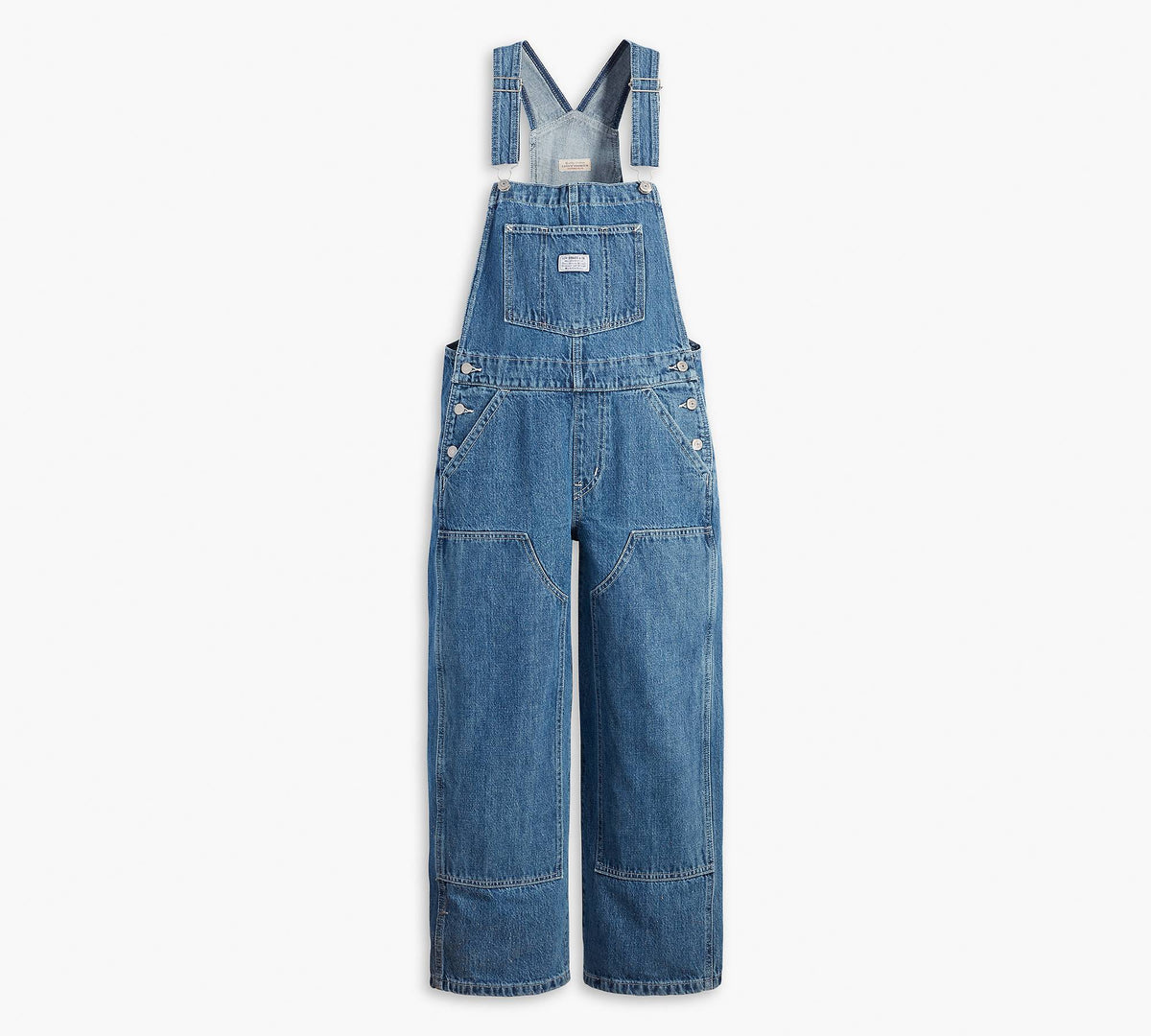 LEVIS BAGGY HIGHWATER OVERALL - WHERE'S MY COIN PURSE MEDIUM WASH