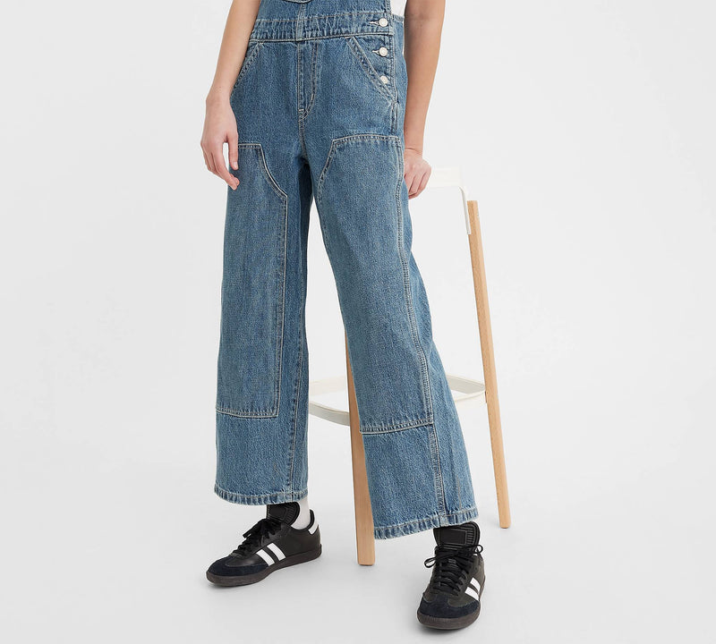 LEVIS BAGGY HIGHWATER OVERALL - WHERE'S MY COIN PURSE MEDIUM WASH – Work It  Out